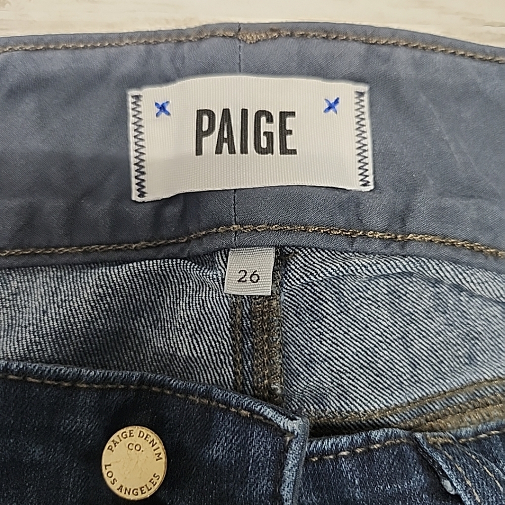 PAIGE Hidden Hills Straight Jeans Champion Wash Size 26x32 - Picture 9 of 13